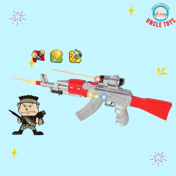 Mainan Pistol Anak Ak 47 Bunyi