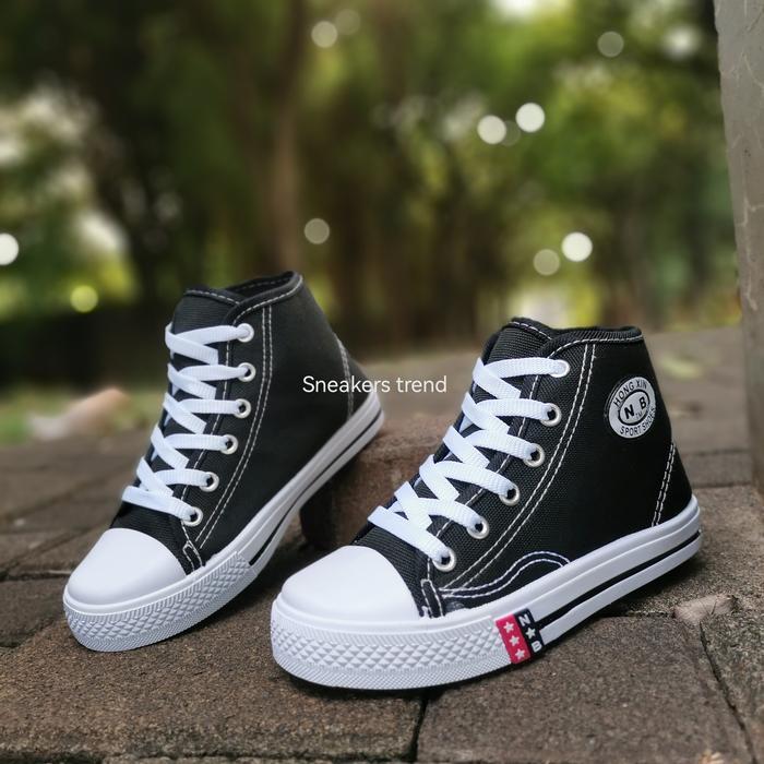 Sepatu Sekolah Anak Laki-Laki Sepatu Anak Sekolah Nb Tali Tinggi Sepatu Sekolah Anak Tk Sd Smp