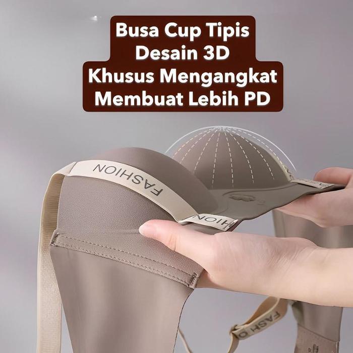 1Pcs Bra Wanita Seamless Tanpa Kawat 3D Cup Push Up Nyaman Angkat Alami Soft Support Tanpa Bekas