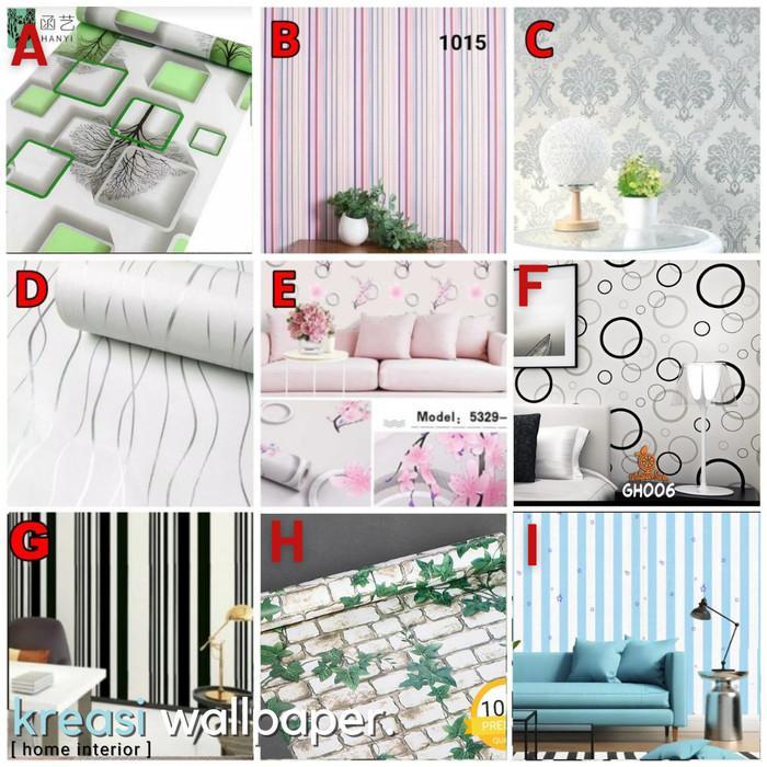 "New" Wallpaper Dinding Sticker Stiker 3D Dekorasi Dinding Kamar Tidur