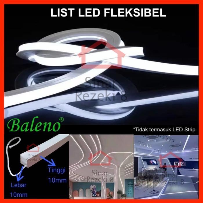List Lampu LED Fleksibel Baleno / Flexible Rumah Cover Strip Casing Lis Housing Tube Spiral .