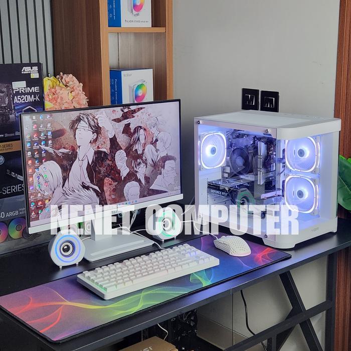 PC Gaming Full Set Intel Core i7 4770 RTX 3050 6GB 16GB SSD