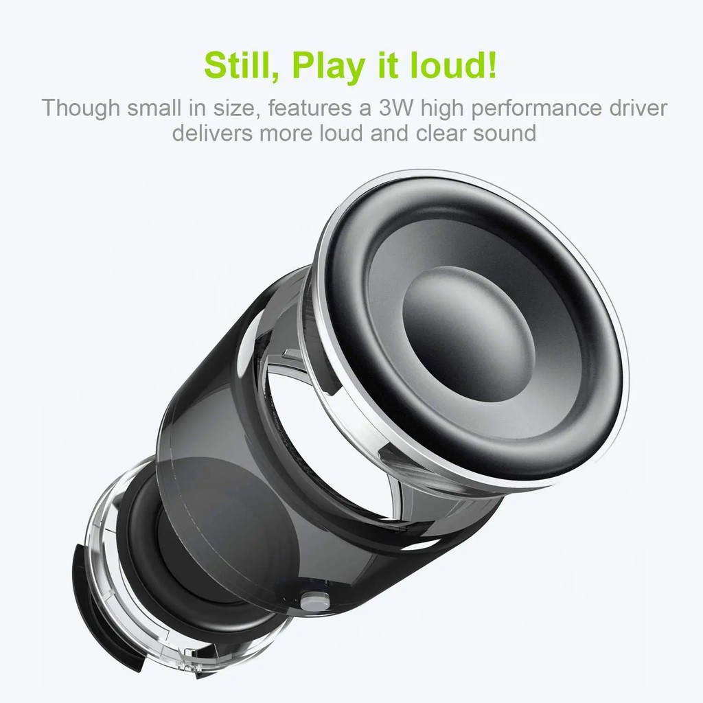 EWA A106 Pro Mini Bluetooth Speaker with Custom Bass Radiator, IPX7 Waterproof, Super Portable
