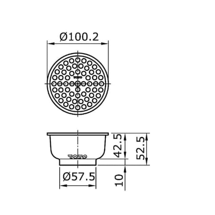 Floor drain toto TX 1 EAV1 floor drain toto TX1EAV1