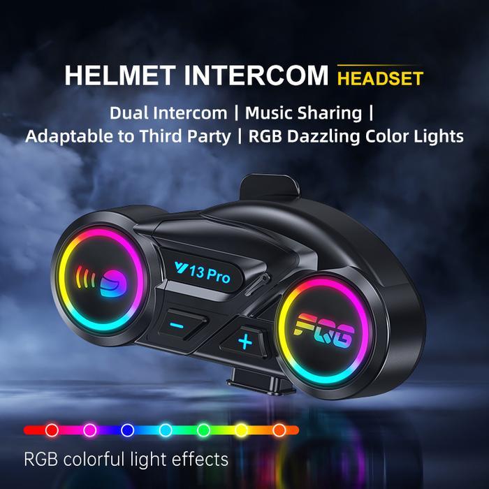 Y13 Pro Intercom Helm Motor Intercom Headset 2 Riders 500M Interkom Helm Headset Tbk
