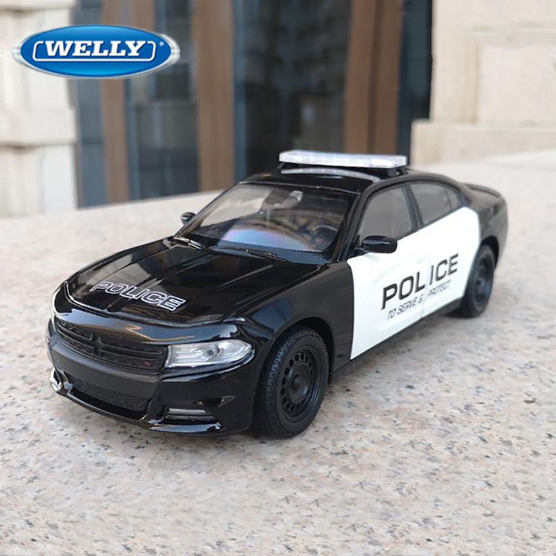 WELLY 1:24 2016 Dodge Charger Pursuit Alloy Car Model Diecasts Metal