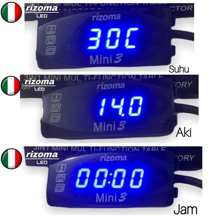 #Crc# # 3 In 1 Volt Meter Rizoma Volt Meter Digital Amper Aki Volt Aki Digital Original Rizoma
