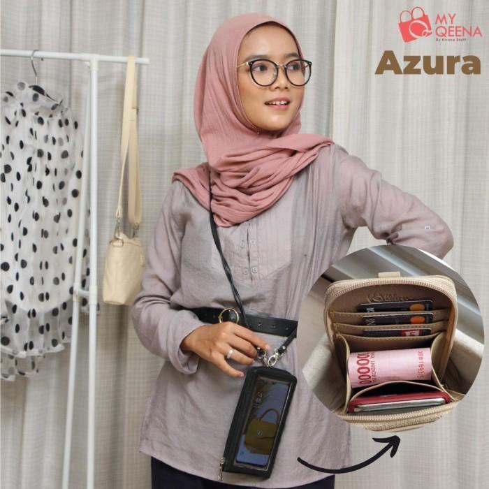 Terlaris Tas Dompet Wanita Azura Original My Qeena Hp Dan Uang Selempang -Gratisongkir