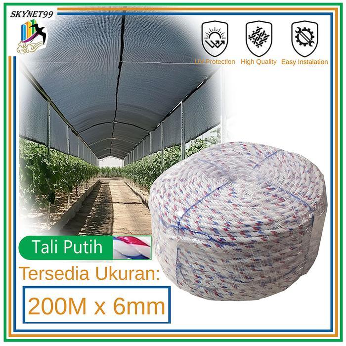 TALI TAMBANG PLASTIK HITAM BINTIK UK 6MM (METERAN )