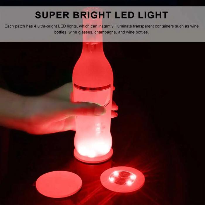 Lampu Alas Botol Wine Bottle Stickers LED Coaster Light - LG230