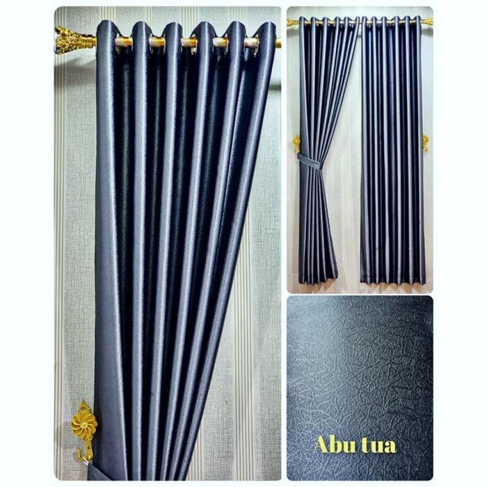"New" Gorden blackout glossy Gorden pintu dan jendela Kain Tali hordeng