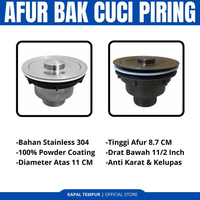 Afur Bak Cuci Piring Stainless / Saringan Bak Cuci Piring Ukuran Universal