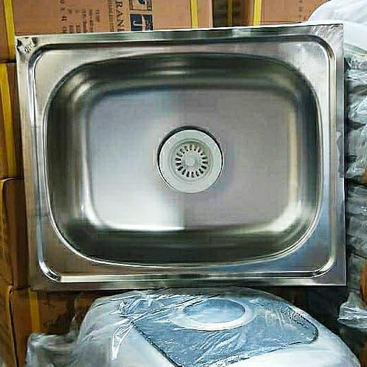 bak cuci piring stainless 50 x 40 cm BCP 1 lubang tanpa sayap meja