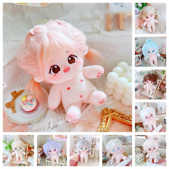 20cmPlush Toy Doll / Cotton Doll /Boneka Kapas Crazy and Cute Hair Doll / Non Attribute Naked Doll
