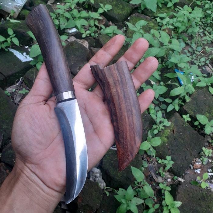 pisau okulasi bahan Baja+sarung kayu sonokeling