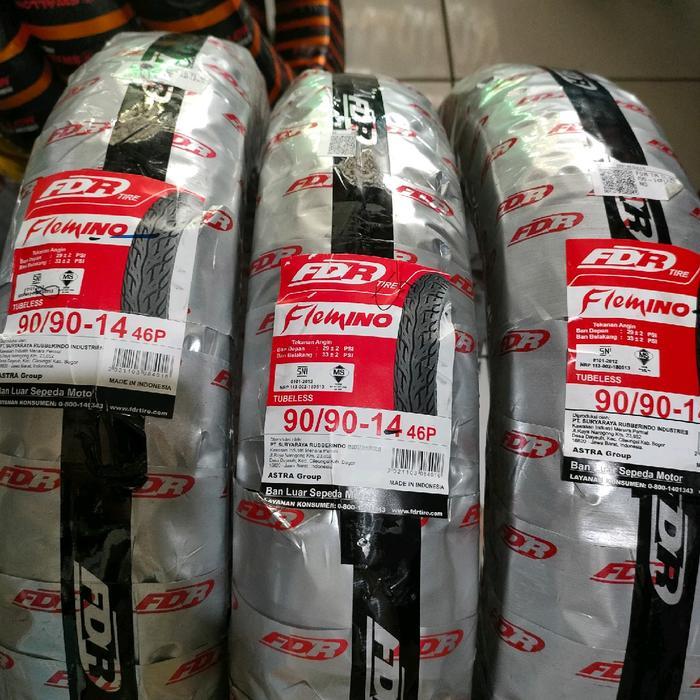 BAN BELAKANG TUBLES FDR UK 90/90-14 MOTOR MATIC RING 14 BEAT KARBU BEAT FI BEAT NEW BEAT POP BEAT