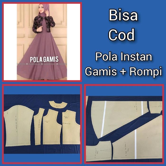 Pola Baju Instan -Pola Baju Instan Gamis + Rompi
