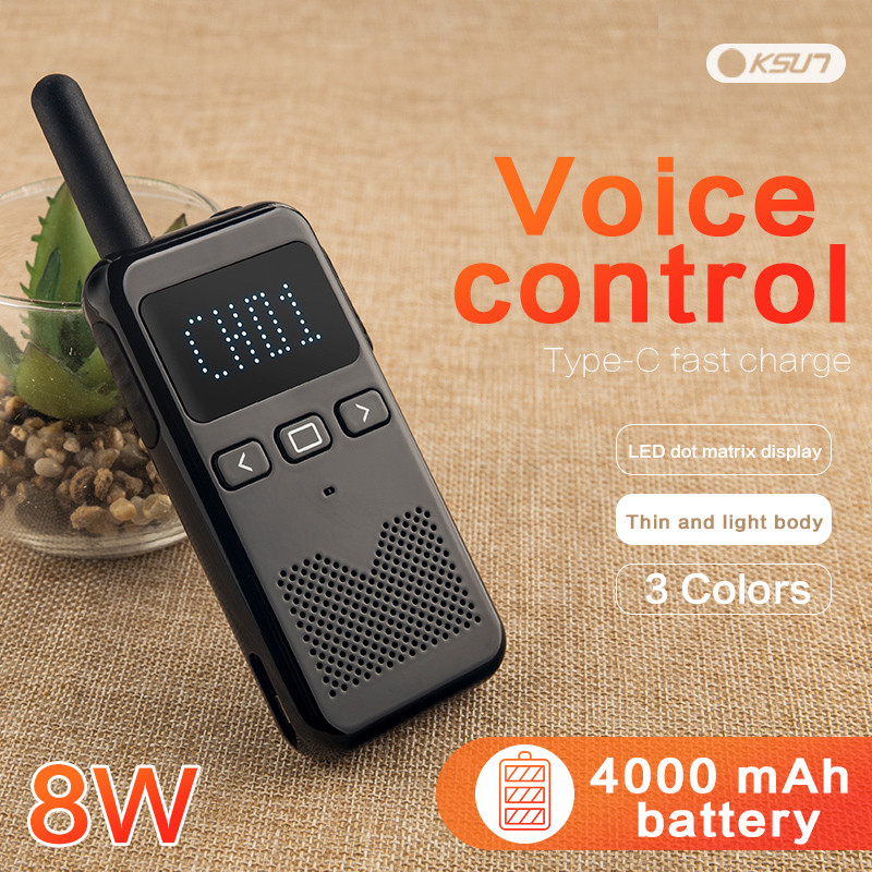 KSUN-M2 Walkie Talkie, Mini Two Way Radio Transceiver Station,