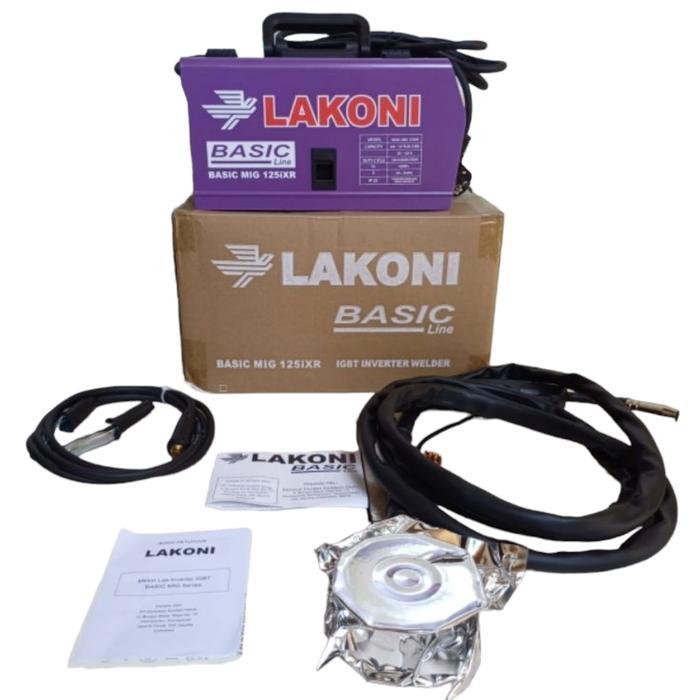 mesin las mig 450 watt tanpa gas gasless MIG BASIC 125 iXR LAKONI welding machine