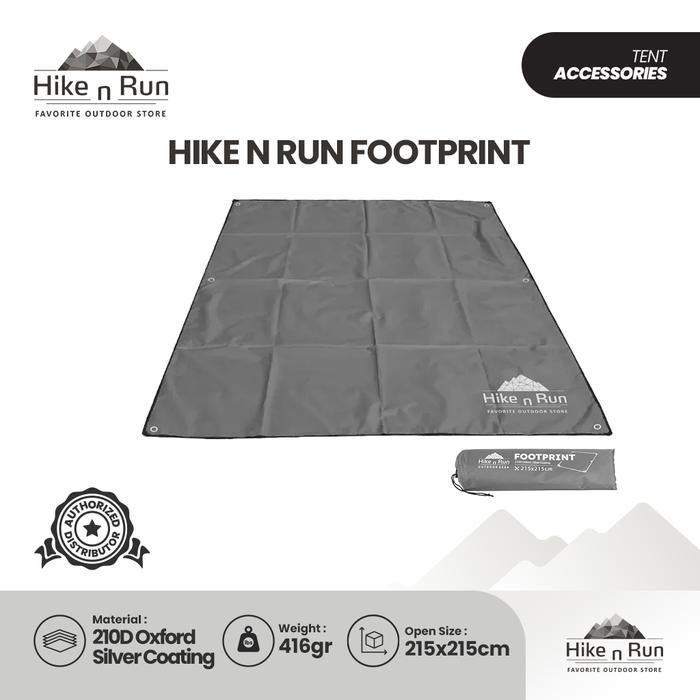 Hike n Run Footprint Alas Tenda Camping 3- 4 Orang HNR24FP01 Abu Outdoor
