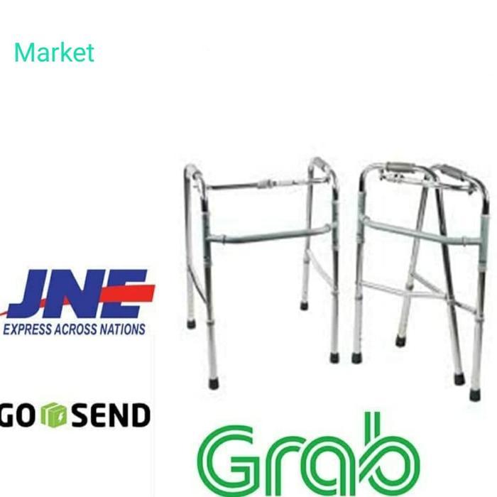 Ready tongkat walker alat bantu jalan /walker alat bantu jalan-tanp roda