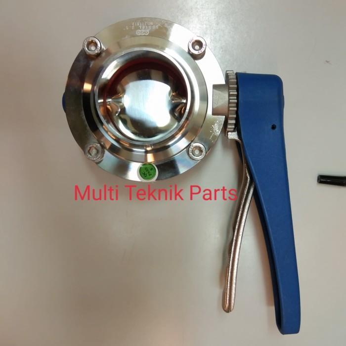 Butterfly Valve Sanitary Stainless 316L 3" inch SPV FoodGrade