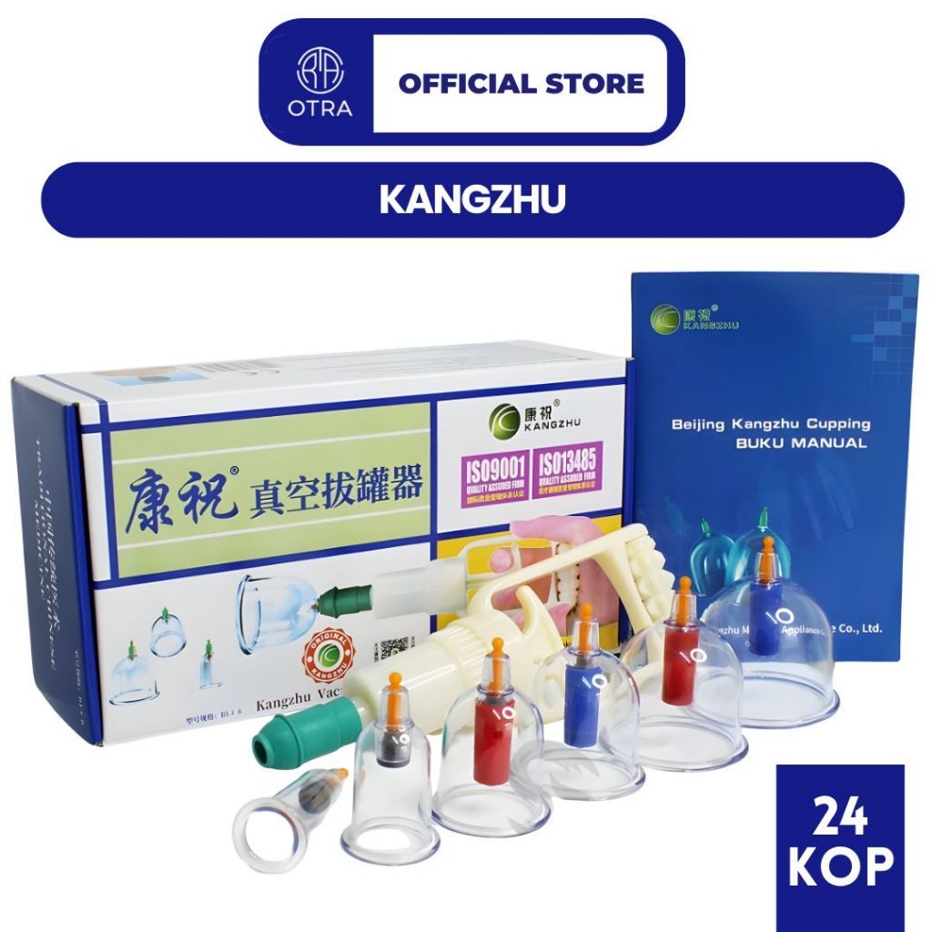 Alat Bekam Kangzhu Kop Angin Kangzhu isi 6, 12, Dan 24 Kop / Bekam Komplit Lengkap