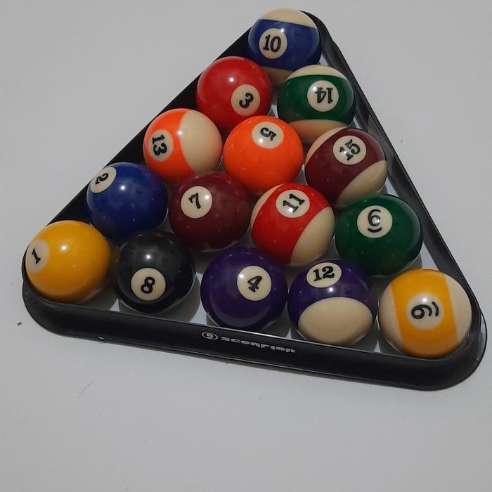 Toys Kingdom Kids - Triangle Billiard Ball Size 2 1/4 Segitiga Bola Billiard