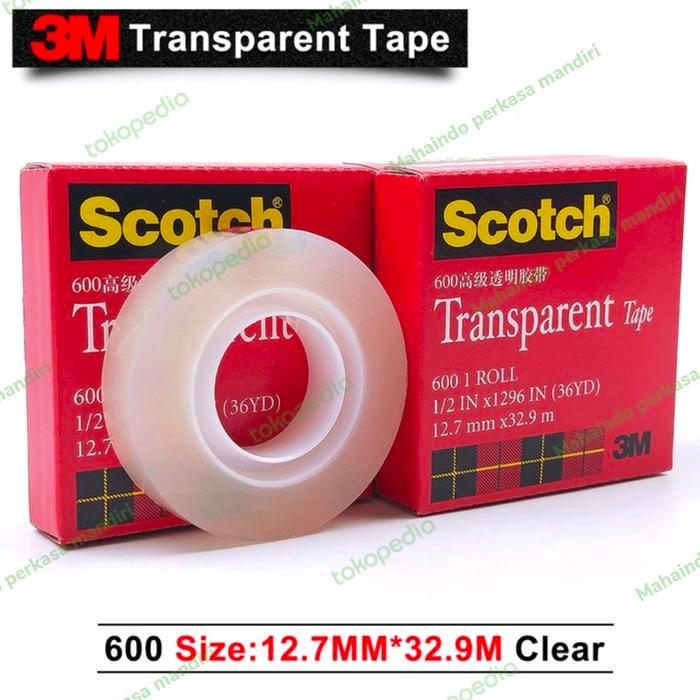 "New" 3M Scotch 600 Transparent Tape - Selotip Bening - Lakban Bening Refill