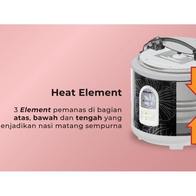 Rice Cooker 1.8 L / Magic Com Miyako Mcm 528 / Mcm-528 / Penanak Nasi Mcm528 528 Ts 528Ts Silver