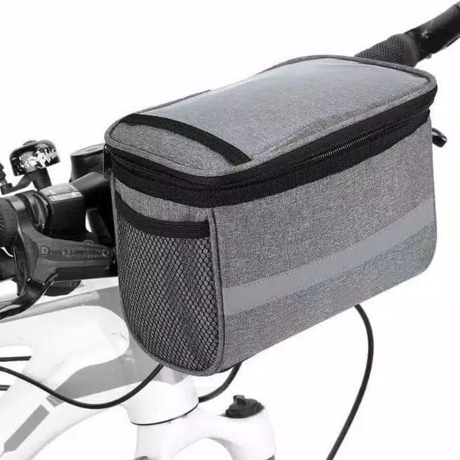 NEW - TAS KERANJANG STANG SELI BESAR SEPEDA LIPAT HANDLEBAR BAG MTB TOURING