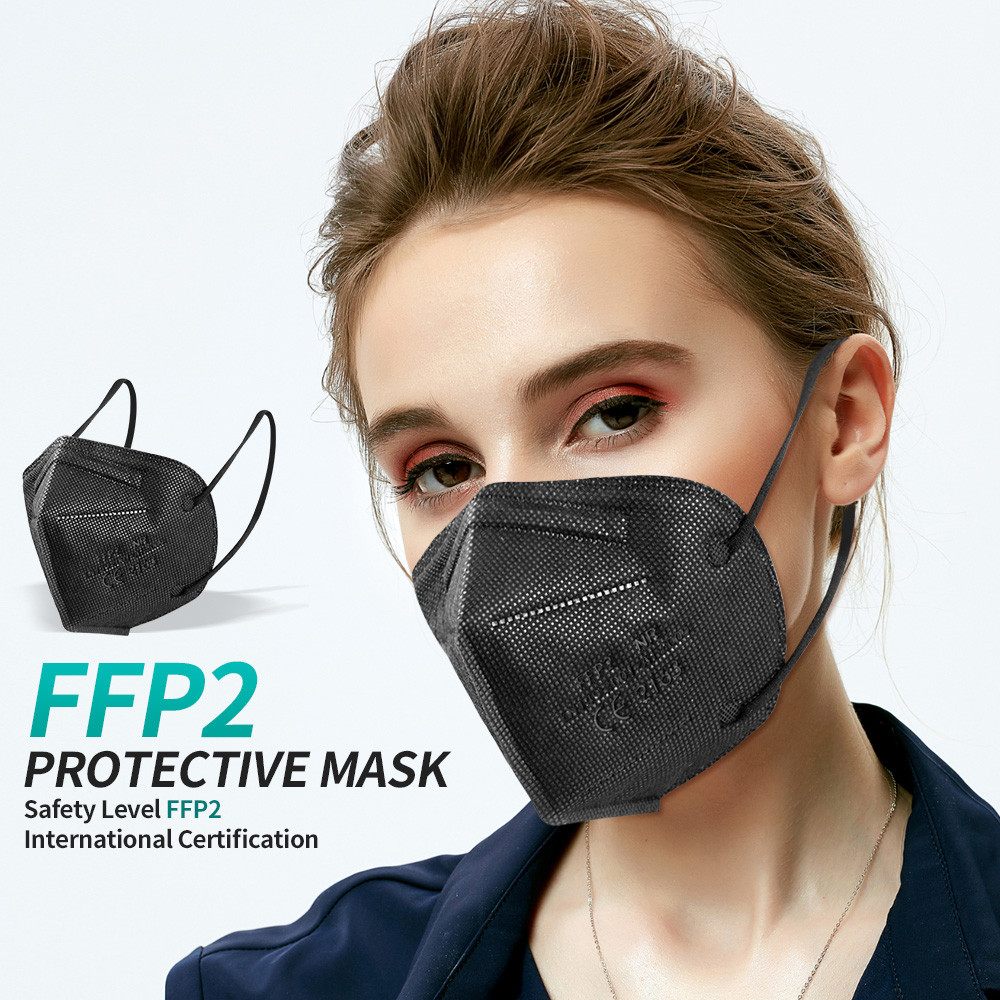 10-200PCS mascarillas fpp2 Black KN95 CE Certified FFP2 face mask mascarilla kn95 5Layers Non-wove