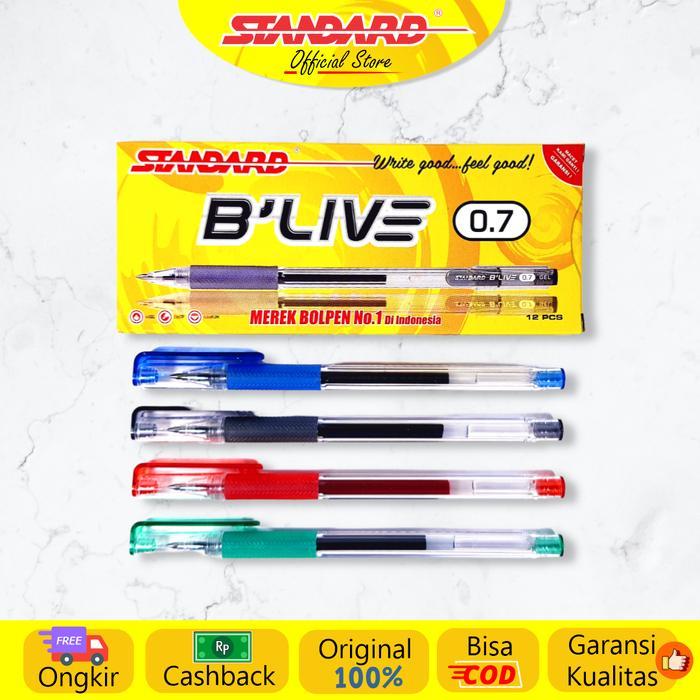 Sale Standard - Pulpen Blive Gel 0.7 ( Alat Tulis / Pen / Ballpoint / Pena )