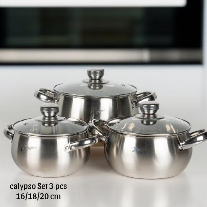 OSI PANCI LABU KITCHENWARE PANCI SET CALYPSO HIGH QUALITY STAINLESS STEEL/PANCI SOUP CALYPSO 3PCS