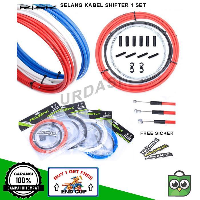 RISK Kabel Shifter & Housing Group Set Sepeda Lipat MTB Shift Gear RD *