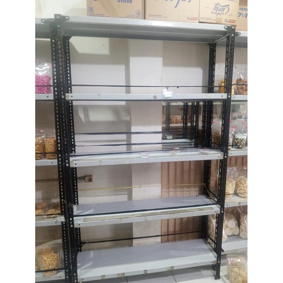 Rak Besi Siku Bekas 5 Susun/Tingkat Uk. 30X120X200 Dan Uk. 50X120X200 Tbk