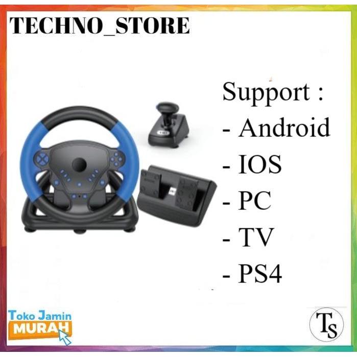 Steering Wheel Racing Simulator Stir Mobil Balap Gaming Ps4 Ps3 Hp Tv Android / Stiran Pc Laptop Tbk