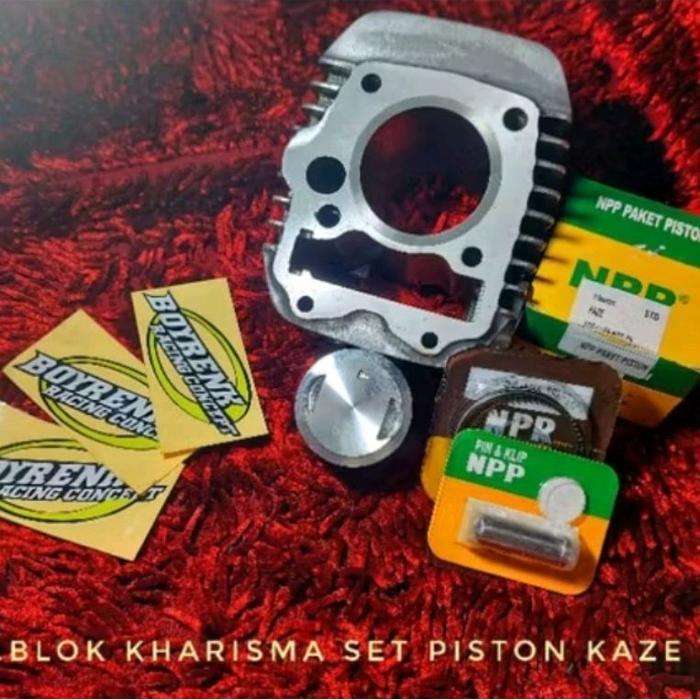 BLOK SEHER KHARISMA/SUPRA X 125 CYLINDER BLOK SET PISTON KHARISMA/SUPRA X 125 NPP - BOYRENK RACING