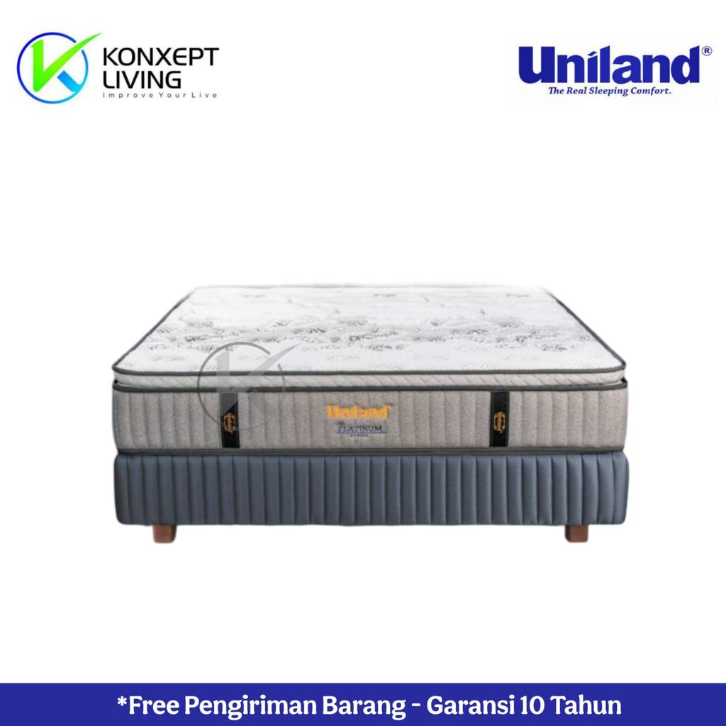 Uniland Springbed Platinum Single Pillowtop Ukuran 90x200 Fullset Tanpa Sandaran