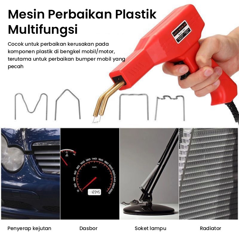 Pistol Las Plastik Welding Gun Solder Body Kendaraan Automotive 50Watt Alat las plastik genggam
