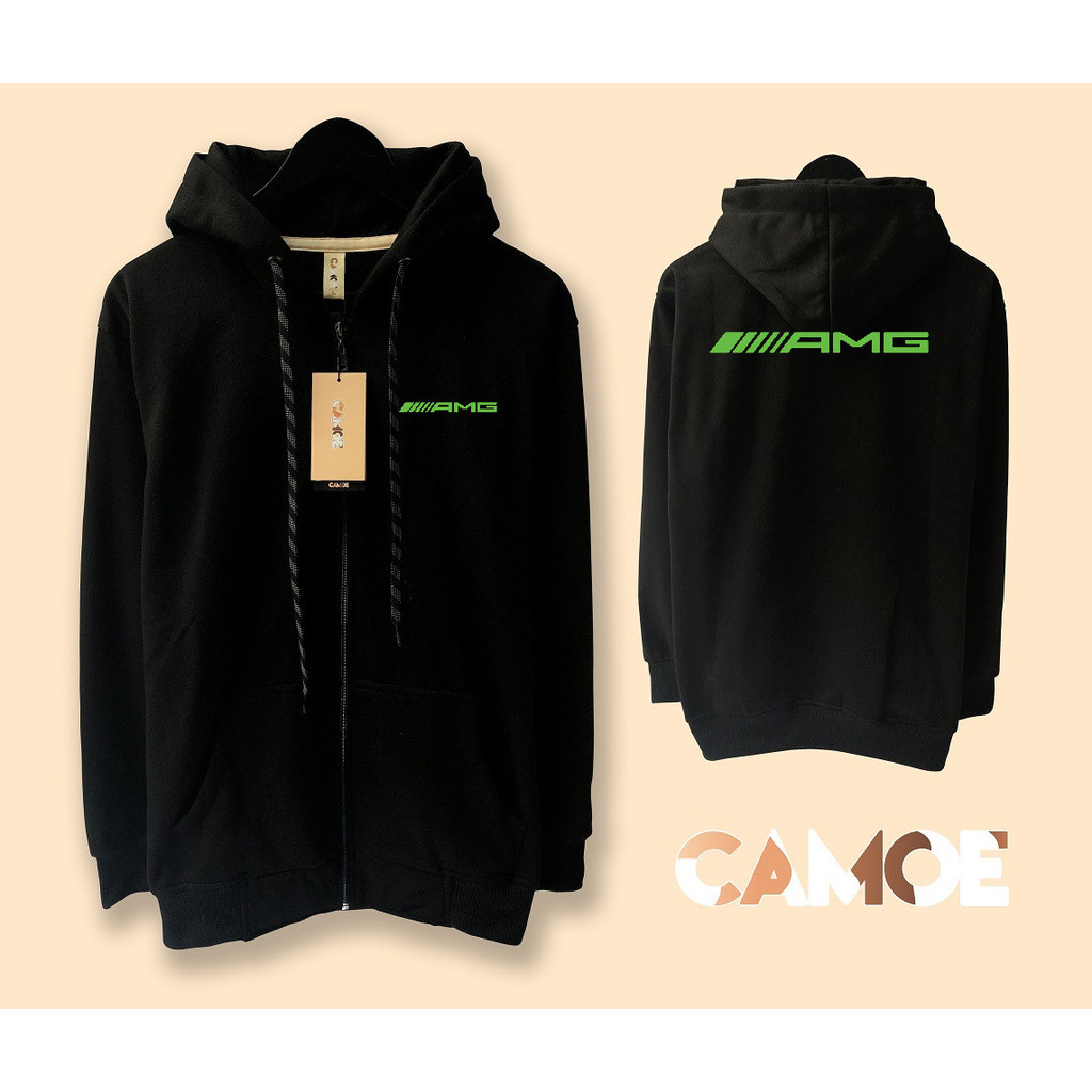 Jaket Hoodie Zipper Mercedes Amg logo