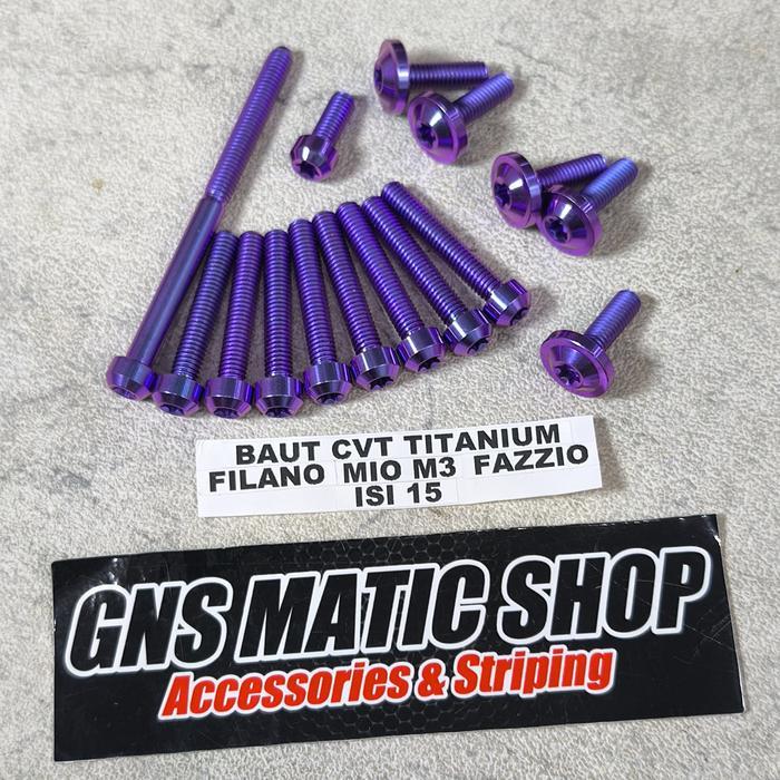 BAUT CVT TITANIUM FILANO / BAUT TITANIUM CVT FAZZIO / BAUT CVT TITANIUM MIO M3 ISI 15 TERBARU