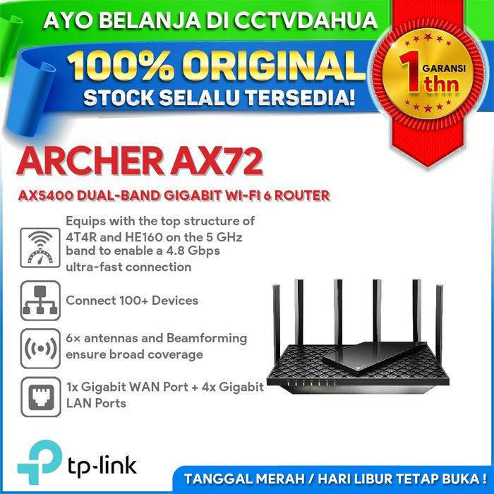 TP-LINK ARCHER AX72 AX5400 DUAL-BAND GIGABIT WI-FI 6 ROUTER