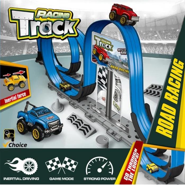 Mainan Anak DIY Track Racing Mobil CITY POWER & RACING EJECTION 40pcs