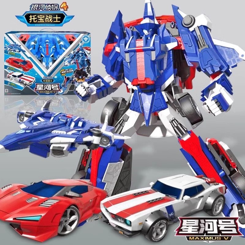 TOBOT 3 in 1 MAXIMUS V Transform Combined Mecha Vehicle Robot Action Figures CAPTAIN ZACK CYCLONE HA