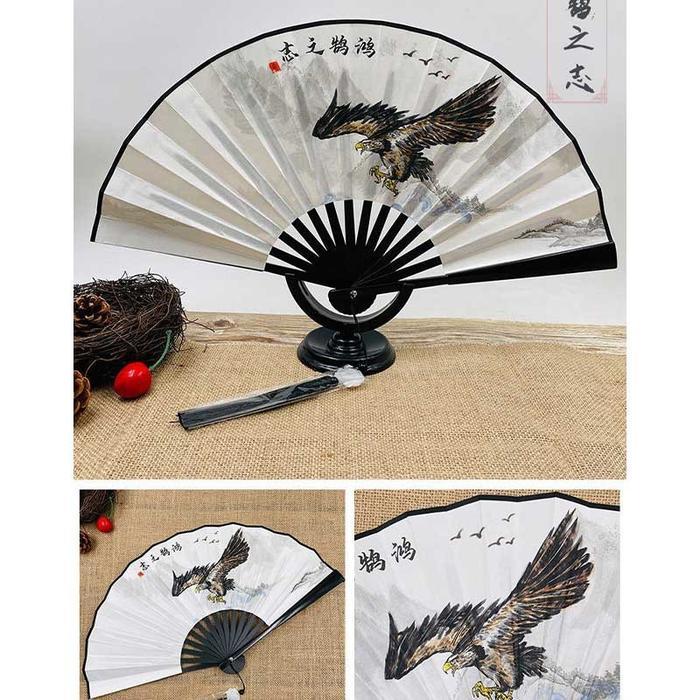 Kipas Lipat Cina / Kipas Tangan Lipat Gaya China Kuno / Kipas Lipat Sutra Cina China
