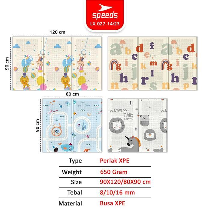 Terlaris SPEEDS Perlak Bayi Anak Alas Tidur Playmat Lipat Tebal Playmate Bayi XPE Karpet Lipat