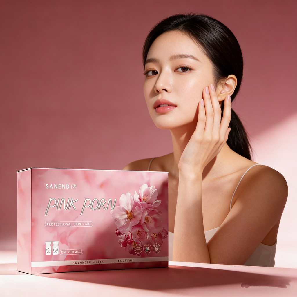 Sanendi PDRN Pink Cocktail Salmon DNA Facial Serum For Dermapen Face Glowing Hyaluronic Acid Korean