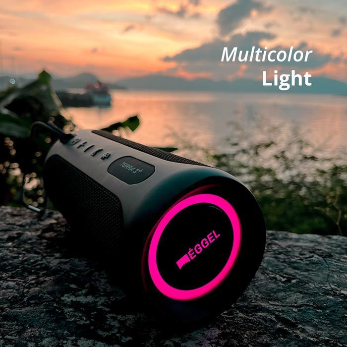 Eggel Terra 3 Plus + Waterproof Bluetooth Speaker With Rgb Lights
