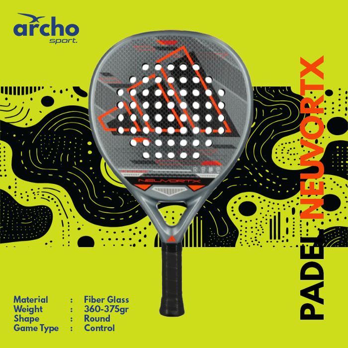 Primeroses - Adidas Neuvor Tx Black Orange Padel Racket / Raket Padel - Original 100% Tbk